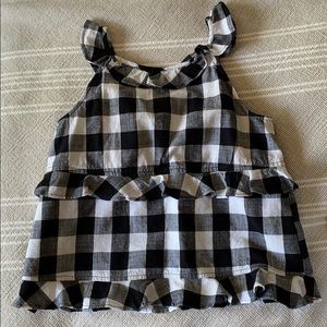 Crewcuts size 8 check ruffle top